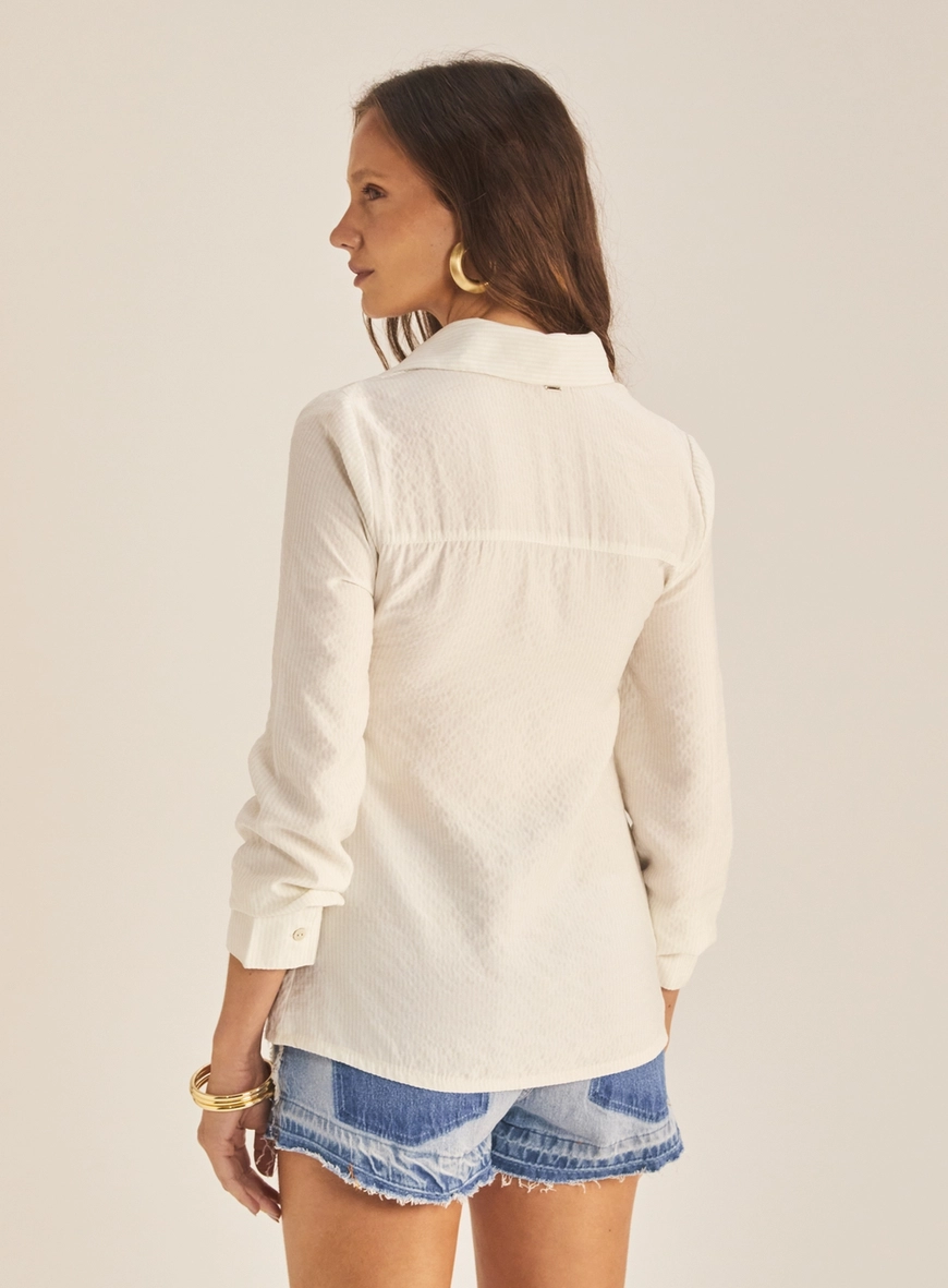 Camisa Feminina Slim Solta Listrada Estampados 4