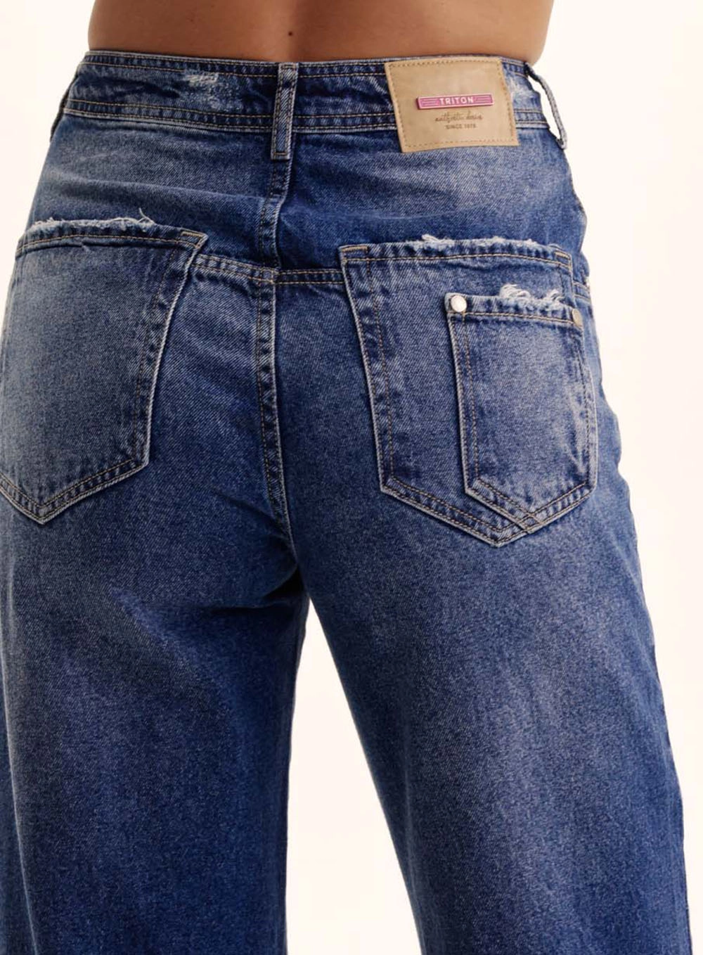 Calça Jeans Feminina Barra Desfiada - Loren Índigo 3