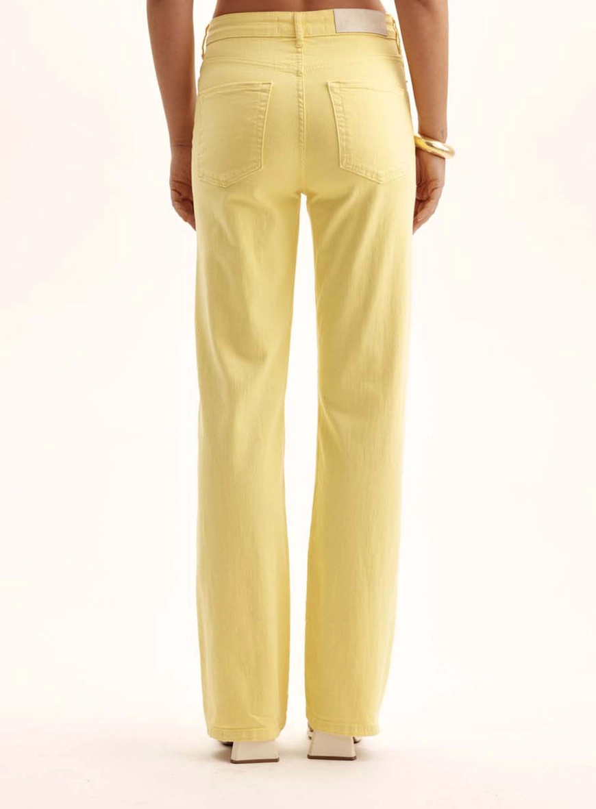 Calça Sarja Feminina - Laura Amarelo 4