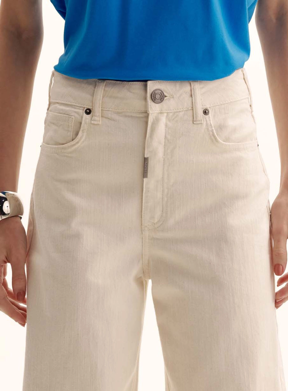 Calça Sarja Feminina Lavagem Clara - Loren Off Shell 3