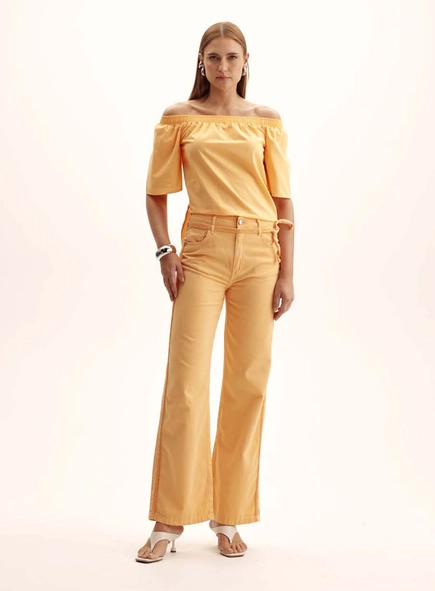 Calça Feminina Sarja Com Amarração - Loren