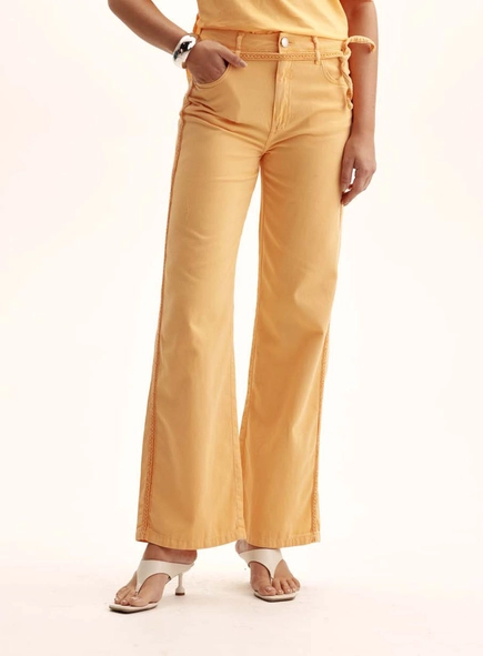 Calça Feminina Sarja Com Amarração - Loren