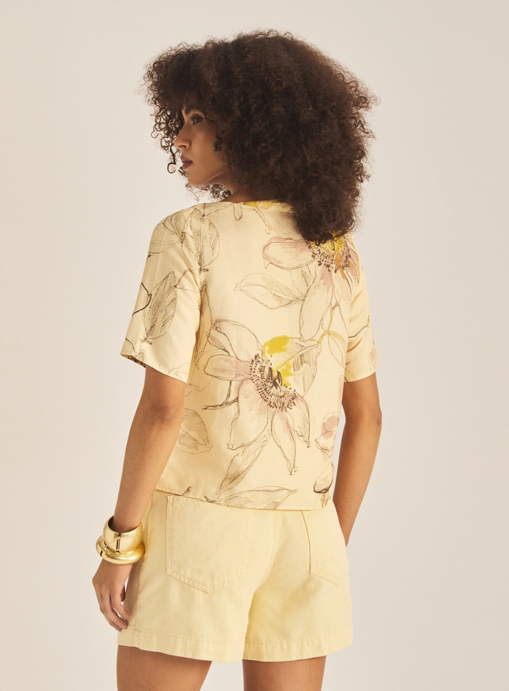 Camiseta Feminina Comfort Linho Estampado Estampados 4
