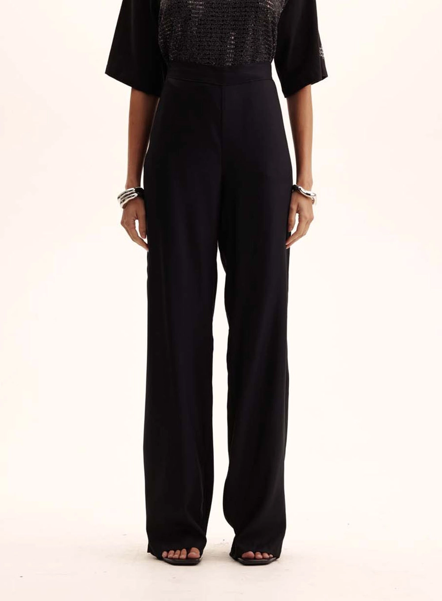 Calça Feminina Alfaiataria Reta Preto 2