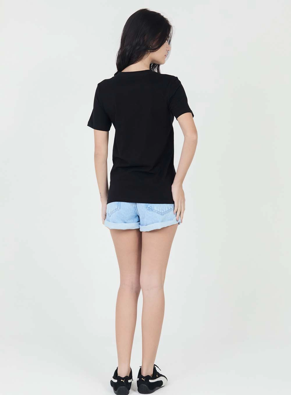 Short Jeans Boyfriend Barra Dobrada Detalhe Forro Índigo 4