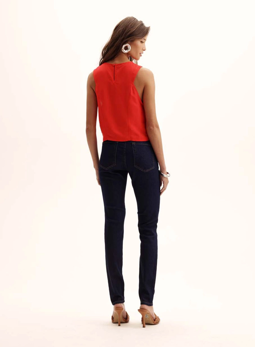 Calça Jeans Feminina Skinny - Michele Índigo 5
