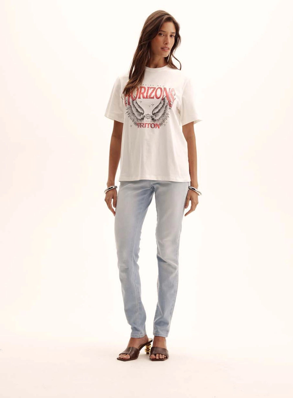 Calça Jeans Feminina Lavagem Clara - Gisele Indigo 1