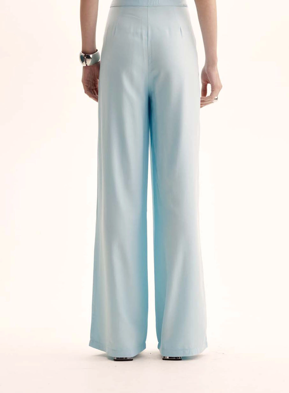 Calça Feminina Alfaiataria Comfort Pantalona Azul 3