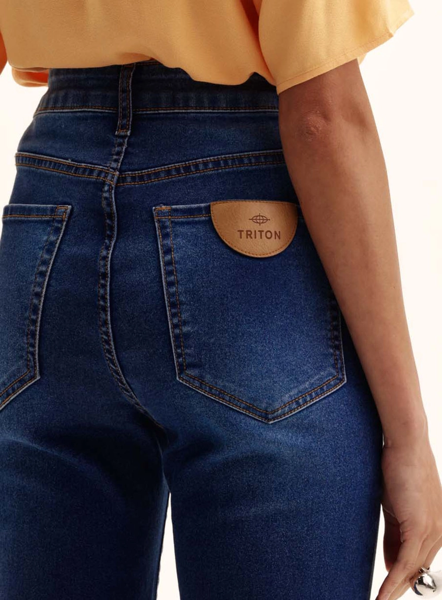 Calça Jeans Feminina Reta - Gisele Índigo 3