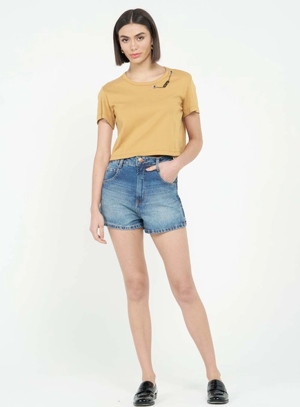 Short Jeans Trapeze Alta