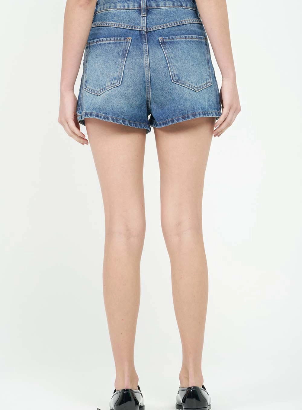 Short Jeans Trapeze Alta Índigo 3