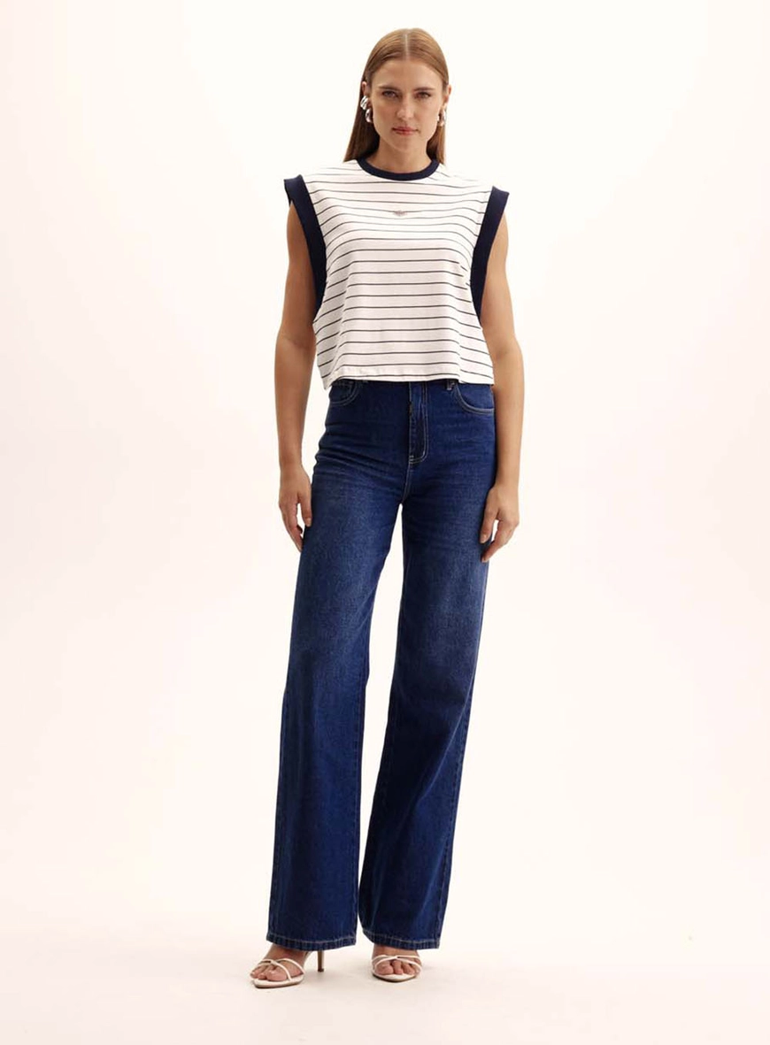 Calça Jeans Wide Leg - Loren Índigo 1
