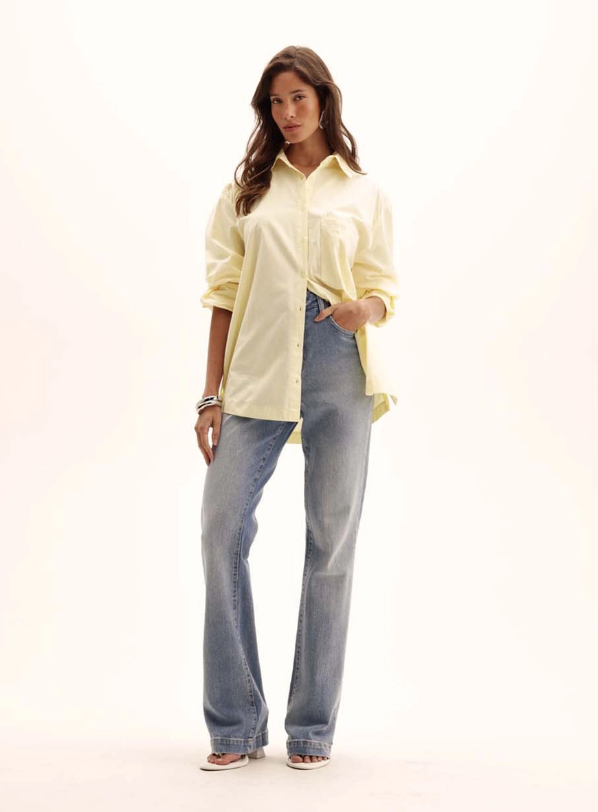 Calça Jeans Feminina Com Puídos - Camila Índigo 1