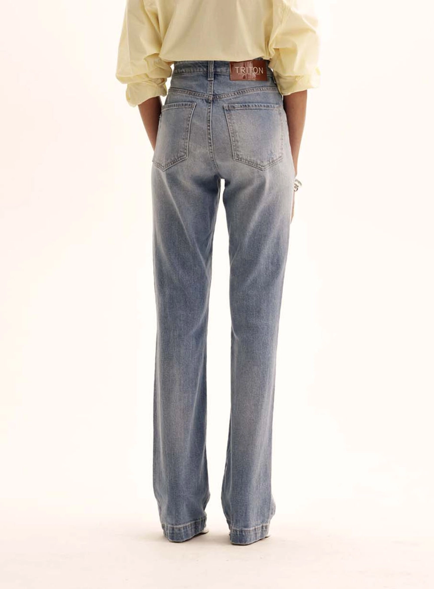 Calça Jeans Feminina Com Puídos - Camila Índigo 4