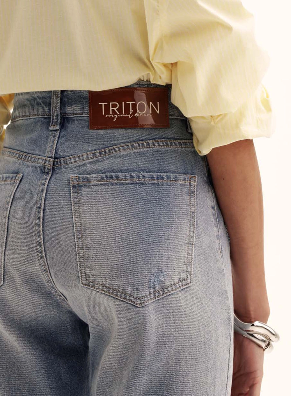 Calça Jeans Feminina Com Puídos - Camila Índigo 5