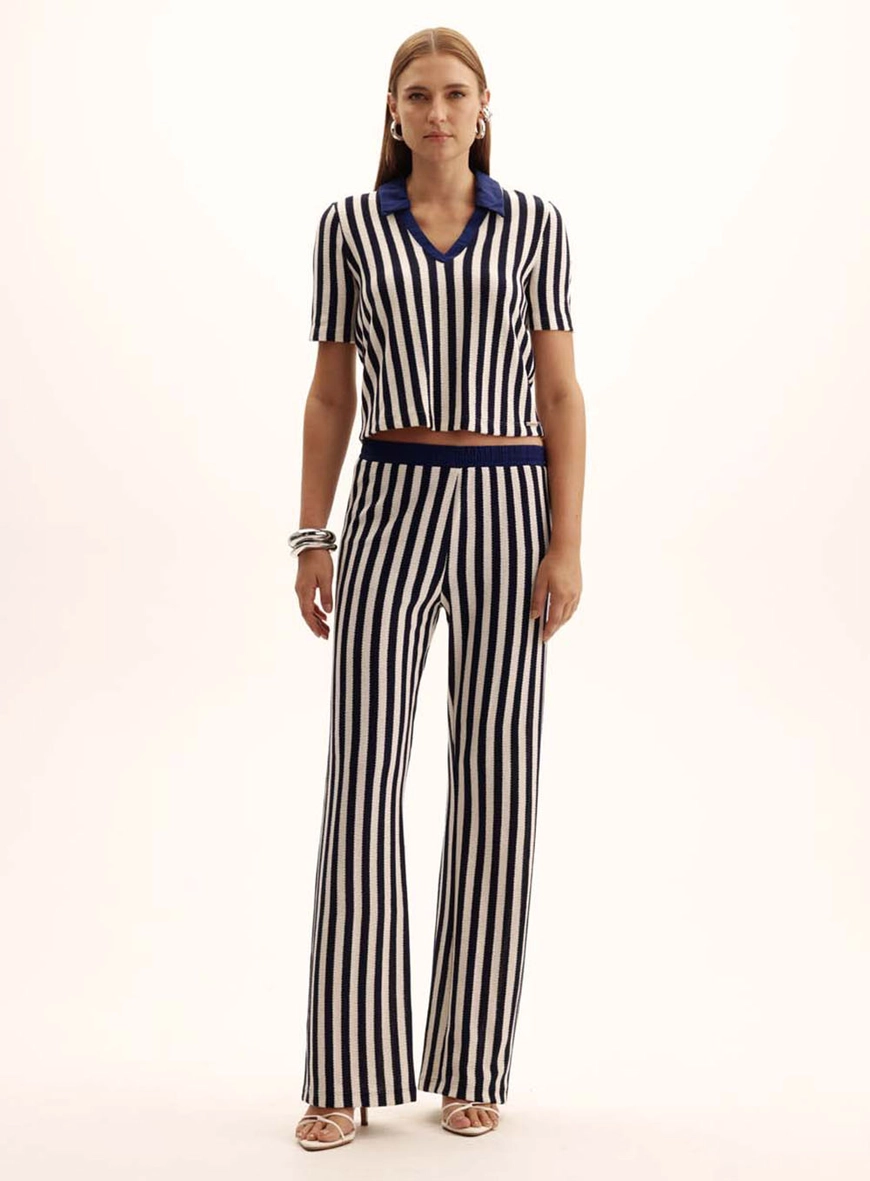 Calça Feminina Flare Navy Estampados 1