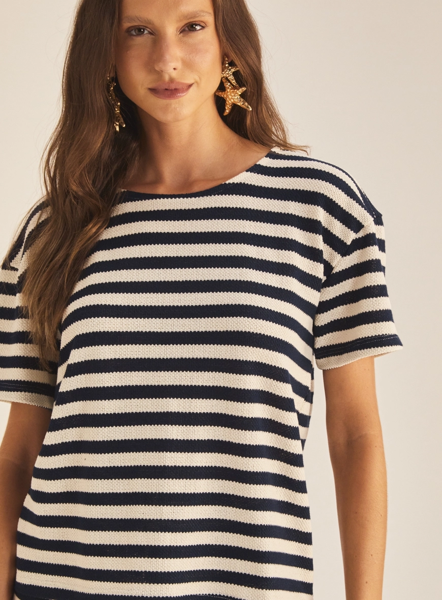Camiseta Feminina Boyfriend Listrada Estampados 3