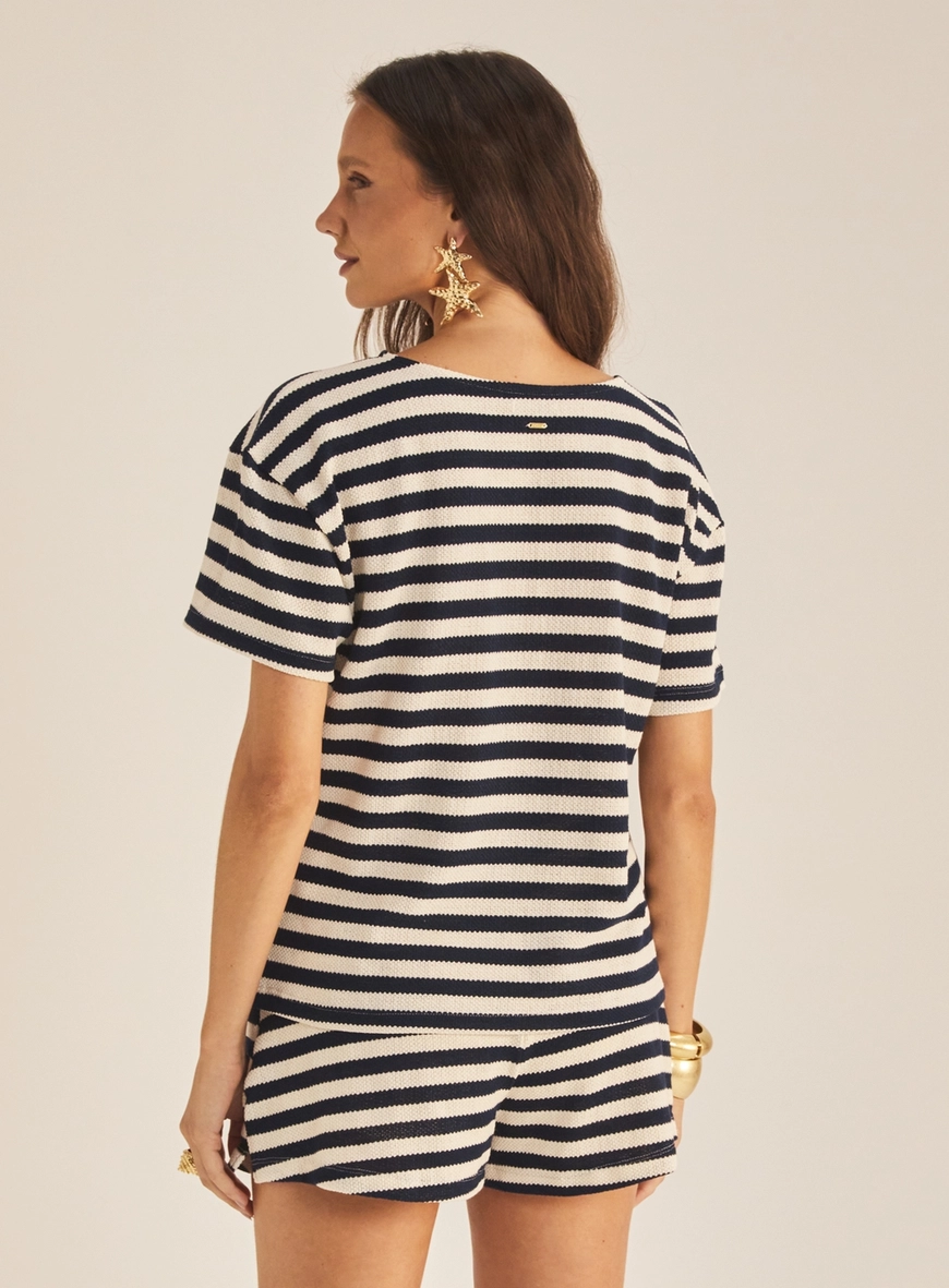 Camiseta Feminina Boyfriend Listrada Estampados 4