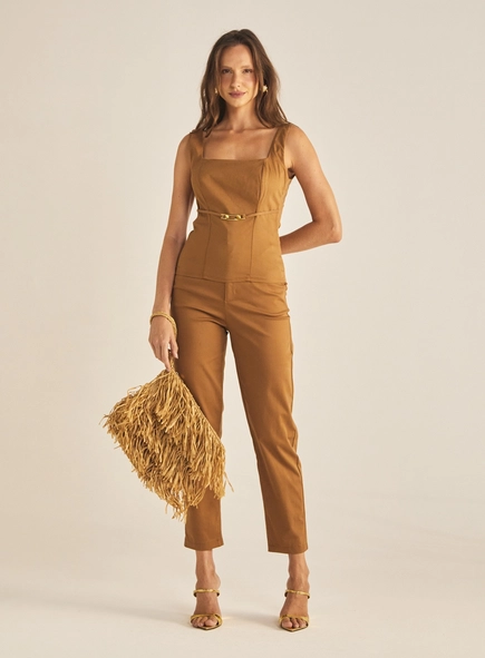 Blusa Feminina Slim Com Cinto