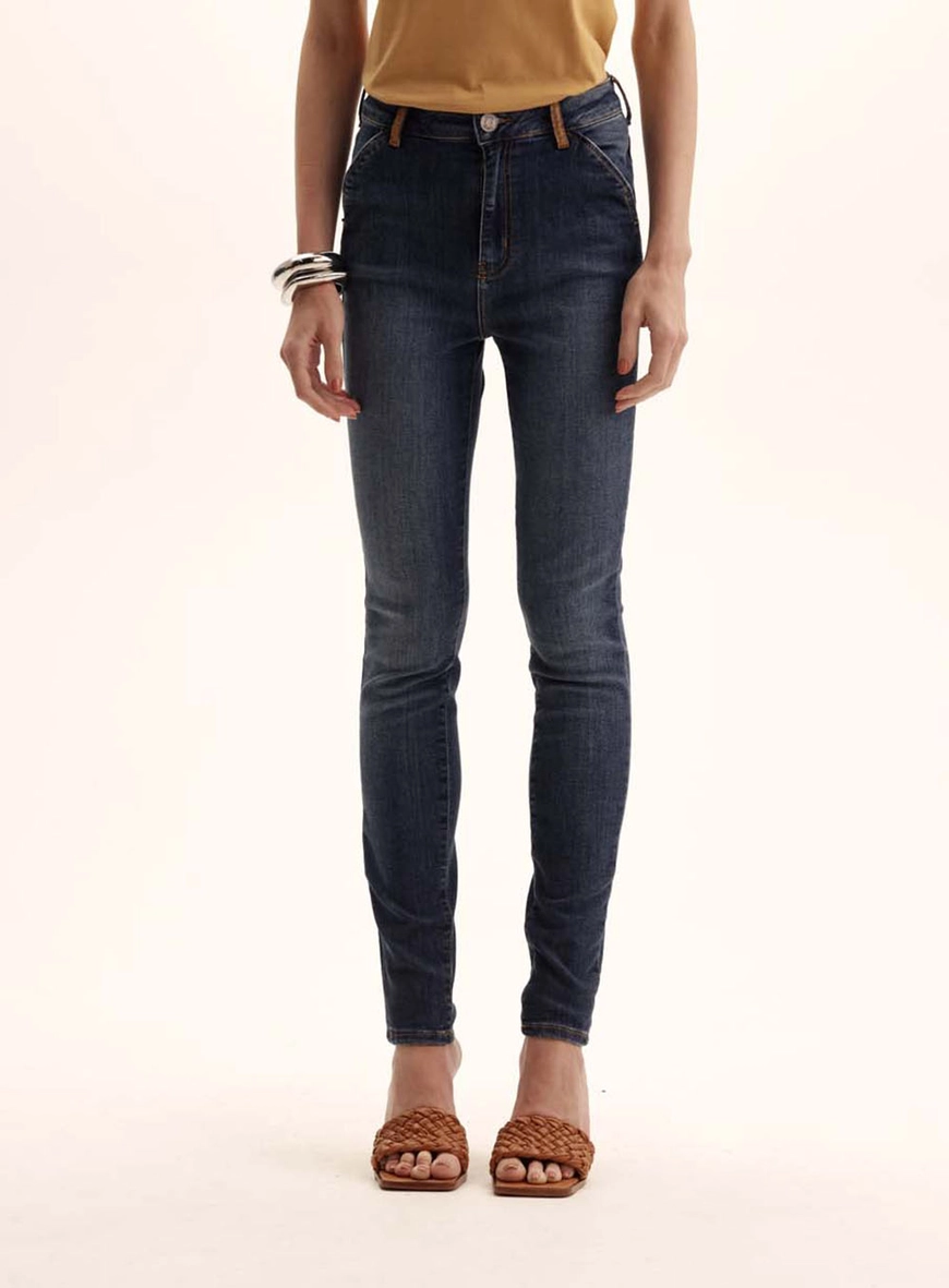Calça Jeans Feminina Bolso Faca - Gisele Índigo 2