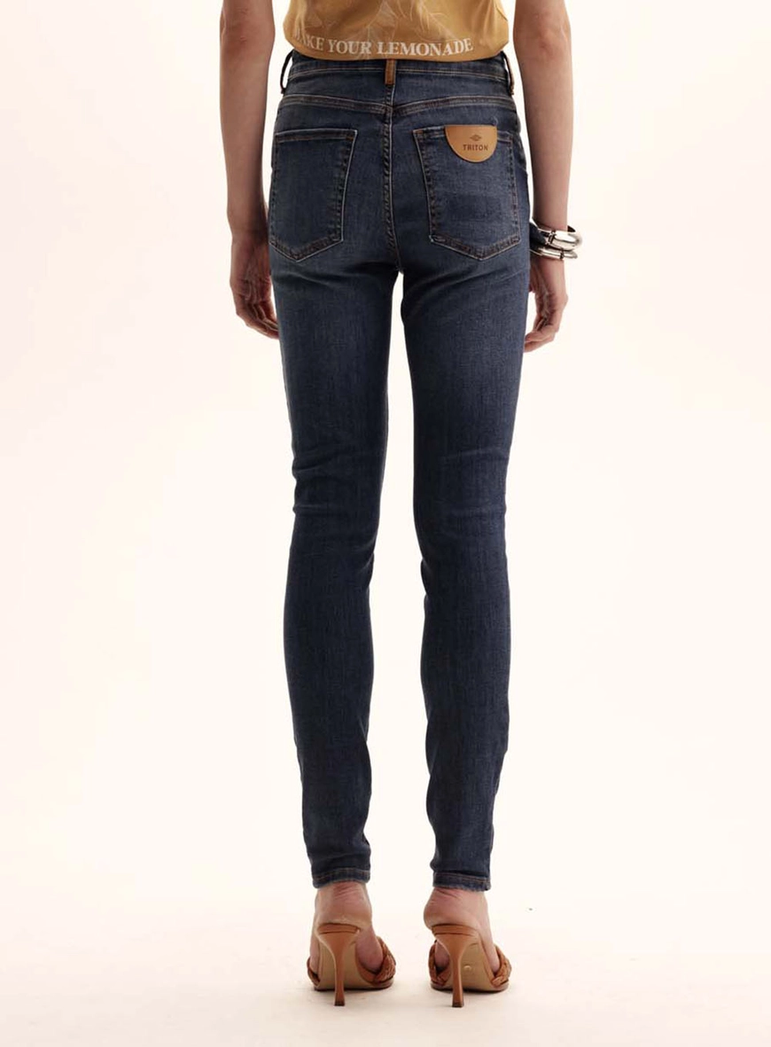 Calça Jeans Feminina Bolso Faca - Gisele Índigo 4