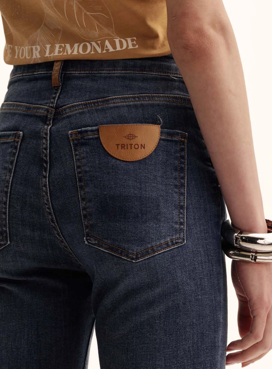 Calça Jeans Feminina Bolso Faca - Gisele Índigo 5