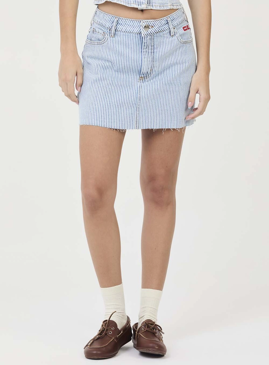 Saia Jeans Boyfriend Listrada Estampados 2