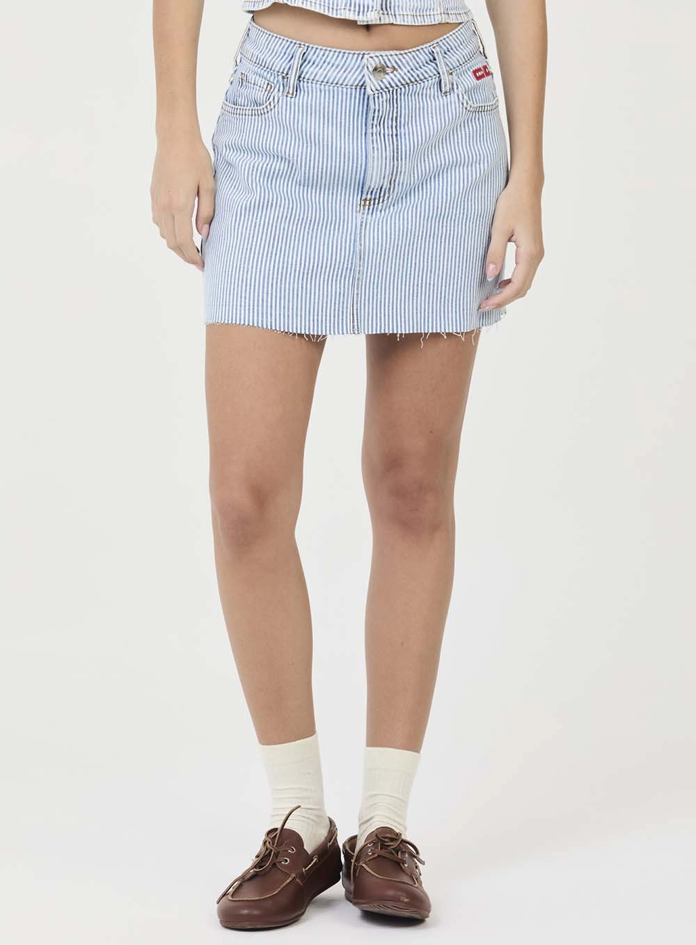 Saia Jeans Boyfriend Listrada Estampados 2