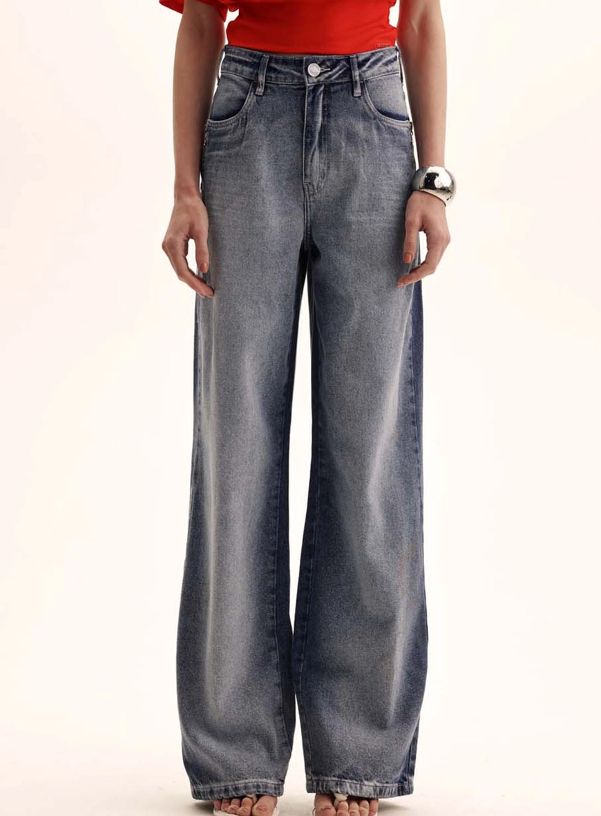 Calça Jeans Feminina Wide Leg - Loren Índigo 2