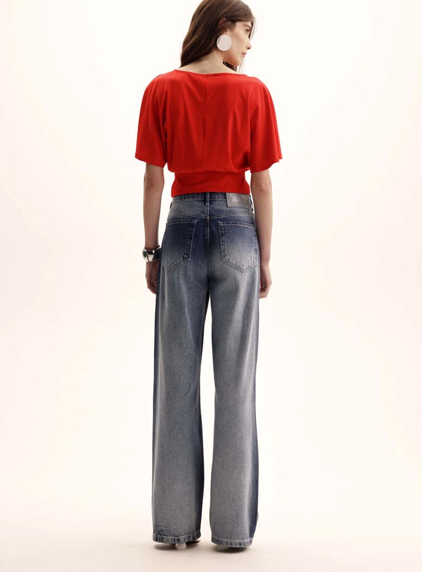 Calça Jeans Feminina Wide Leg - Loren Índigo 5