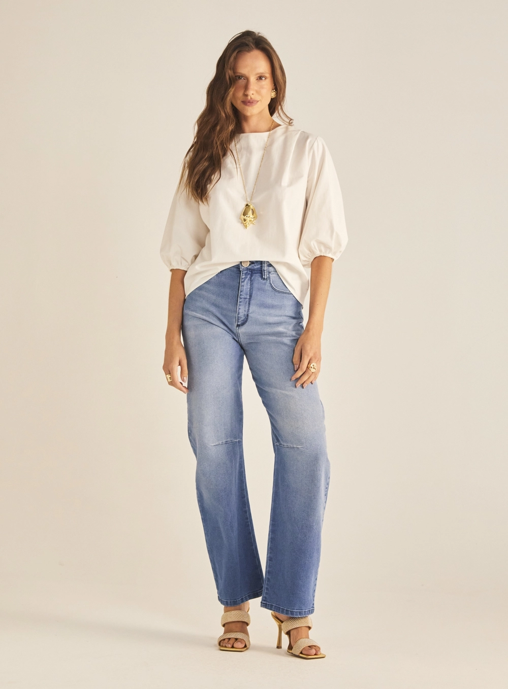 Blusa Feminina Comfort Manga Bufante Off Shell 1