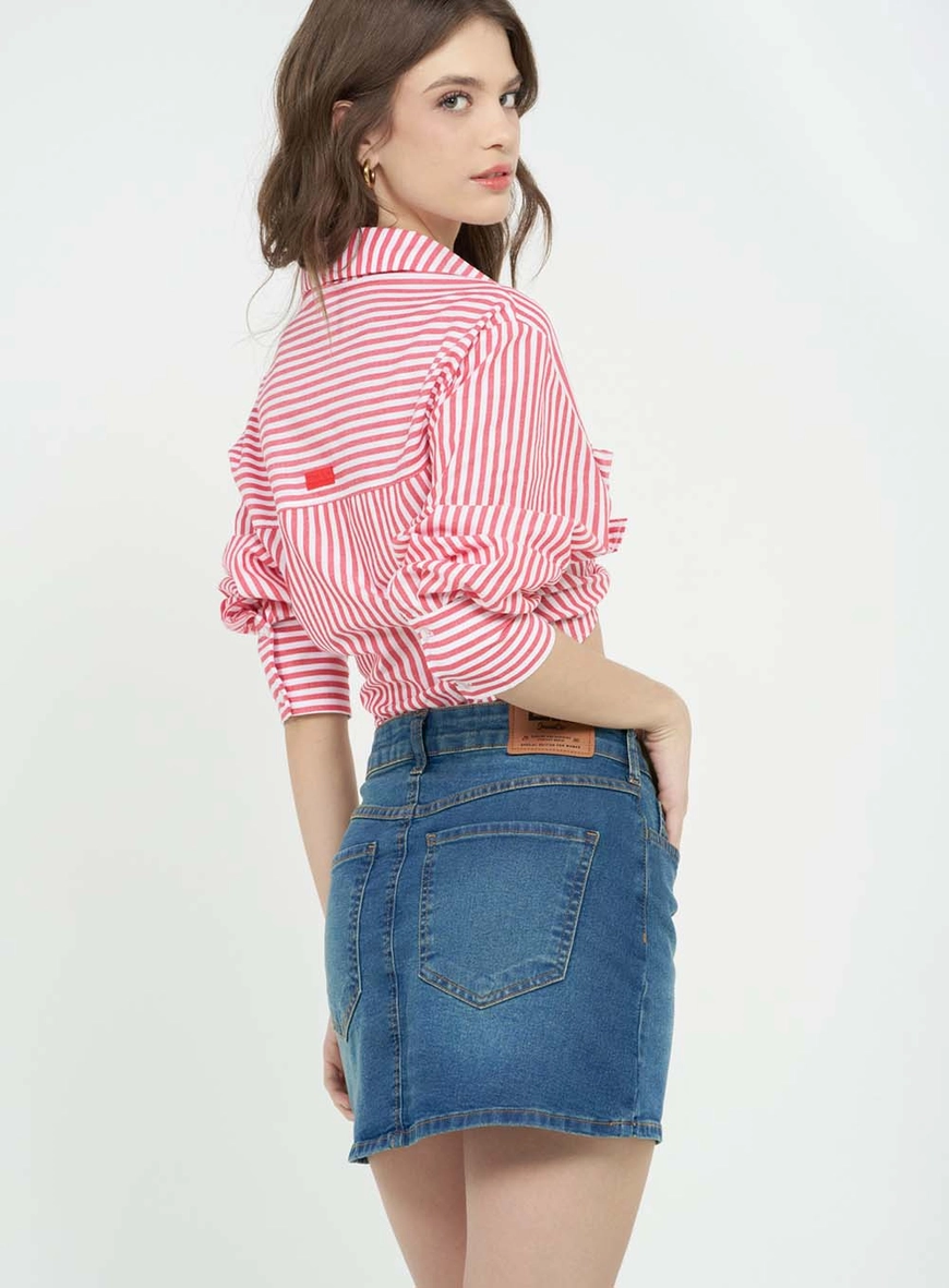 Saia Jeans Slim Índigo 3