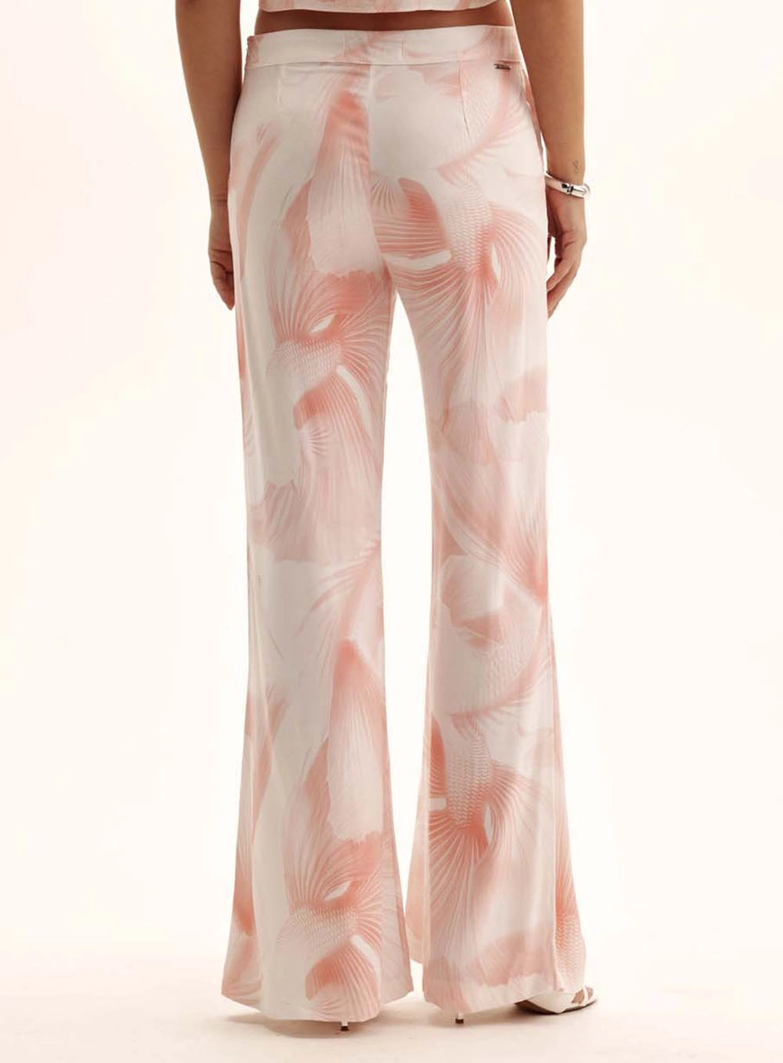 Calça Feminina Comfort Flare Fish Flower Estampados 4