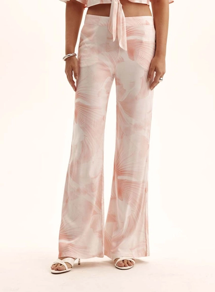 Calça Feminina Comfort Flare Fish Flower