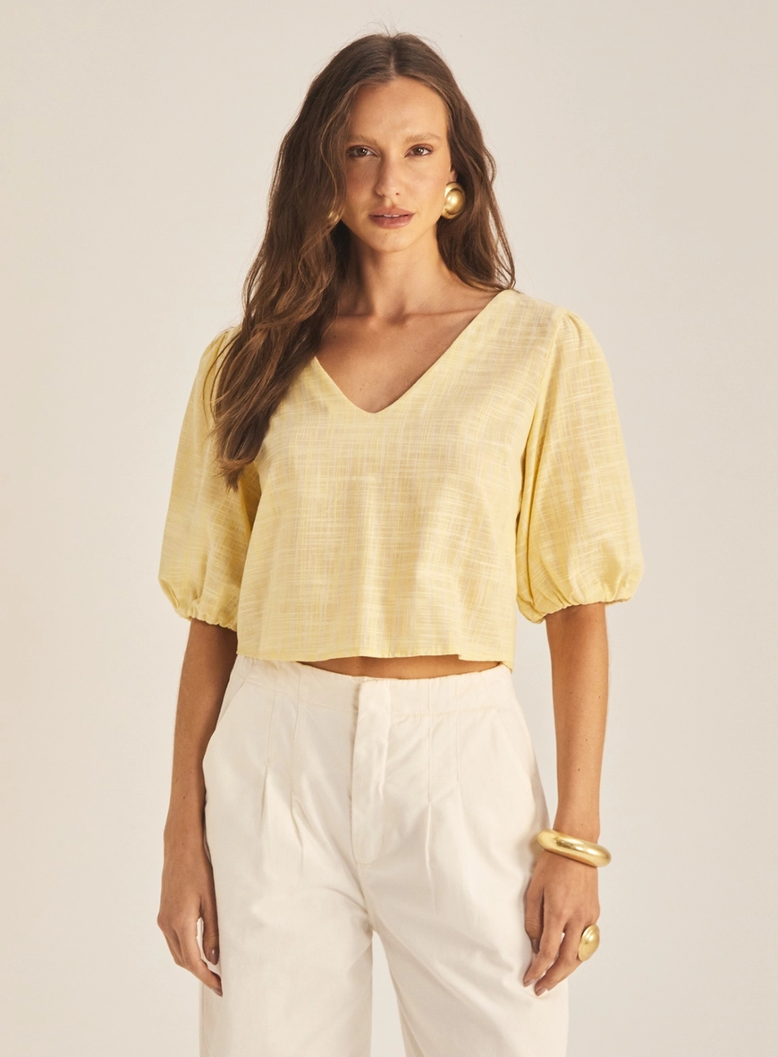 Blusa Feminina Comfort Manga Bufante Estampados 2