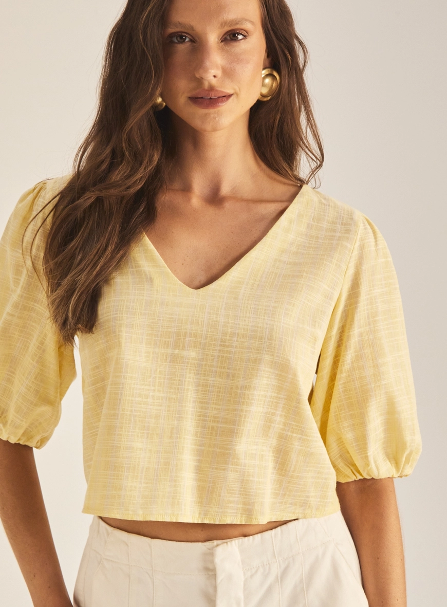 Blusa Feminina Comfort Manga Bufante Estampados 3
