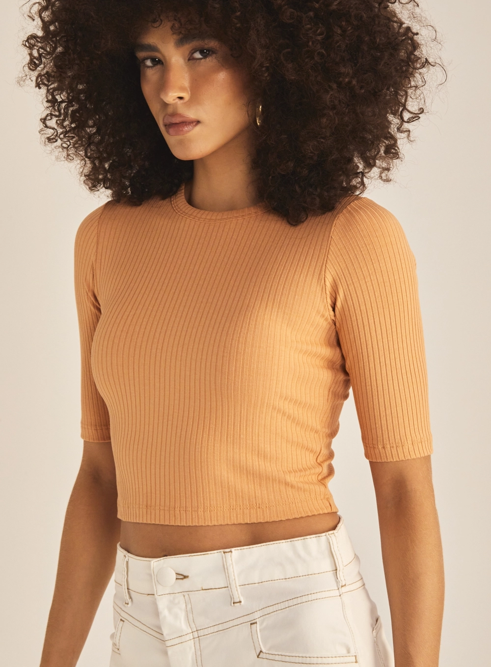 Blusa Feminina Small Canelada Bege 3