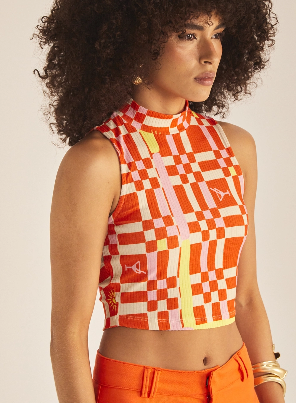 Regata Feminina Slim Gola Alta Estampada Estampados 2