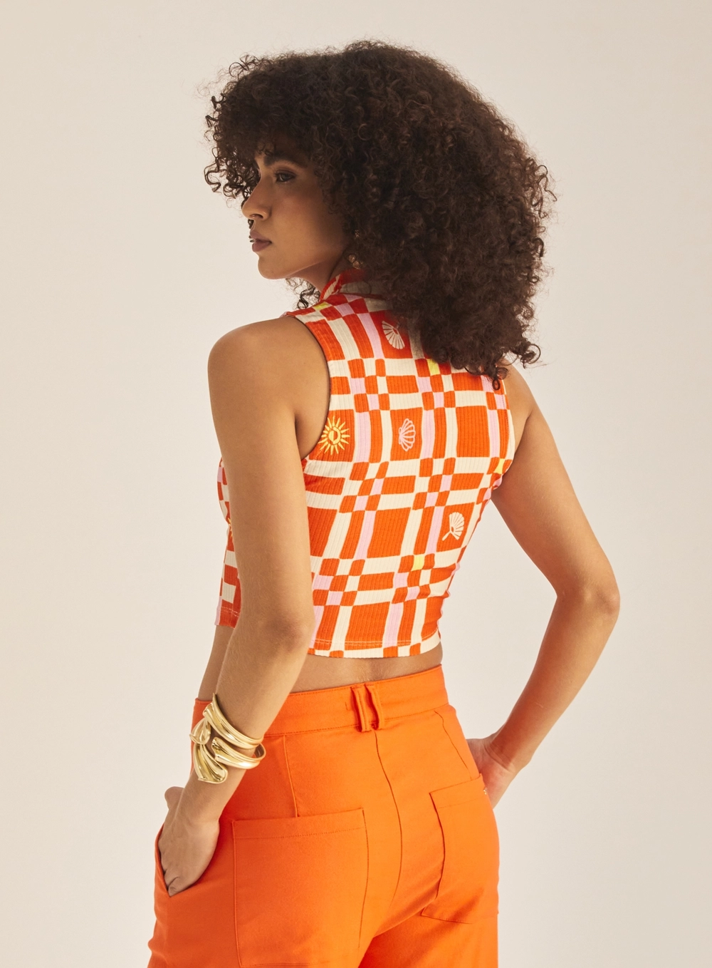 Regata Feminina Slim Gola Alta Estampada Estampados 4