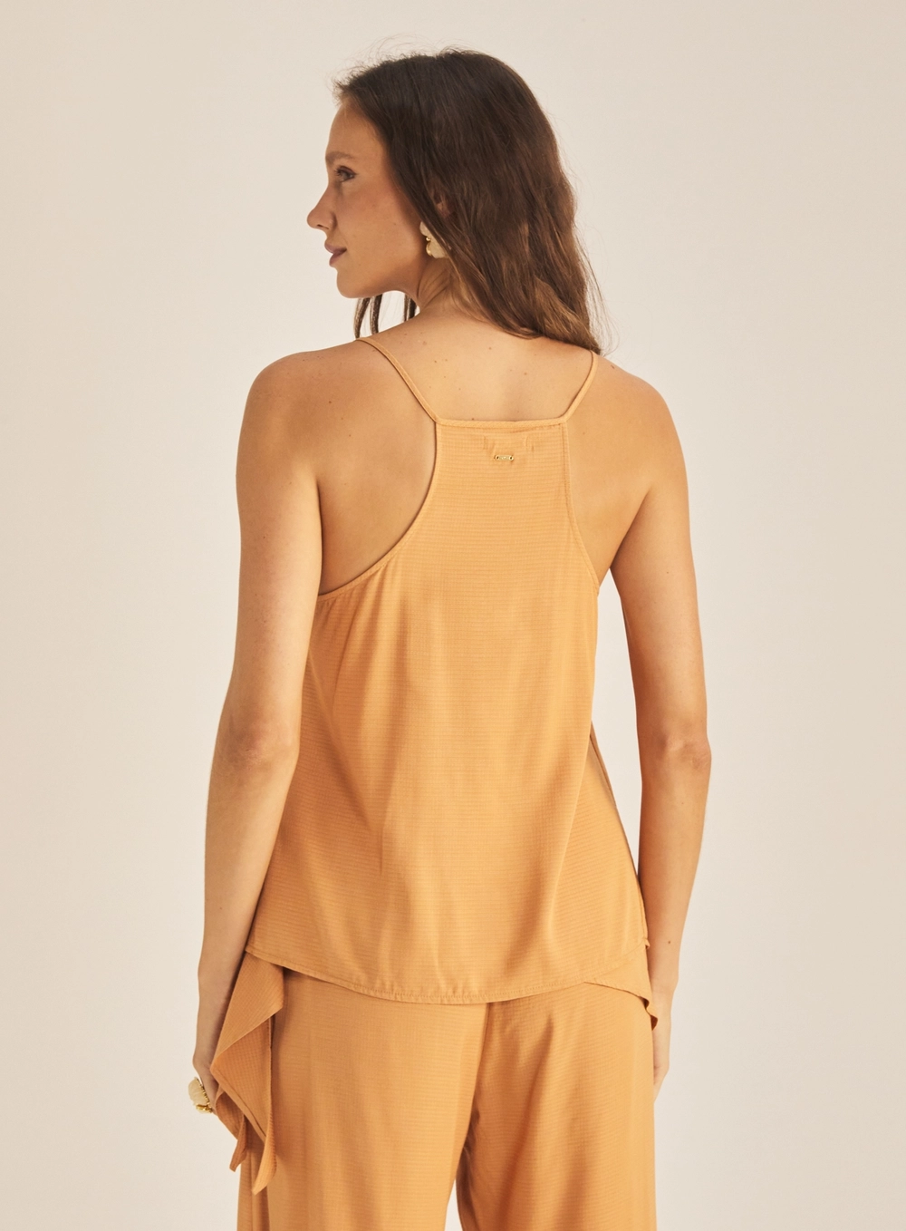 Regata Feminina Comfort Detalhe Na Alça Bege 4