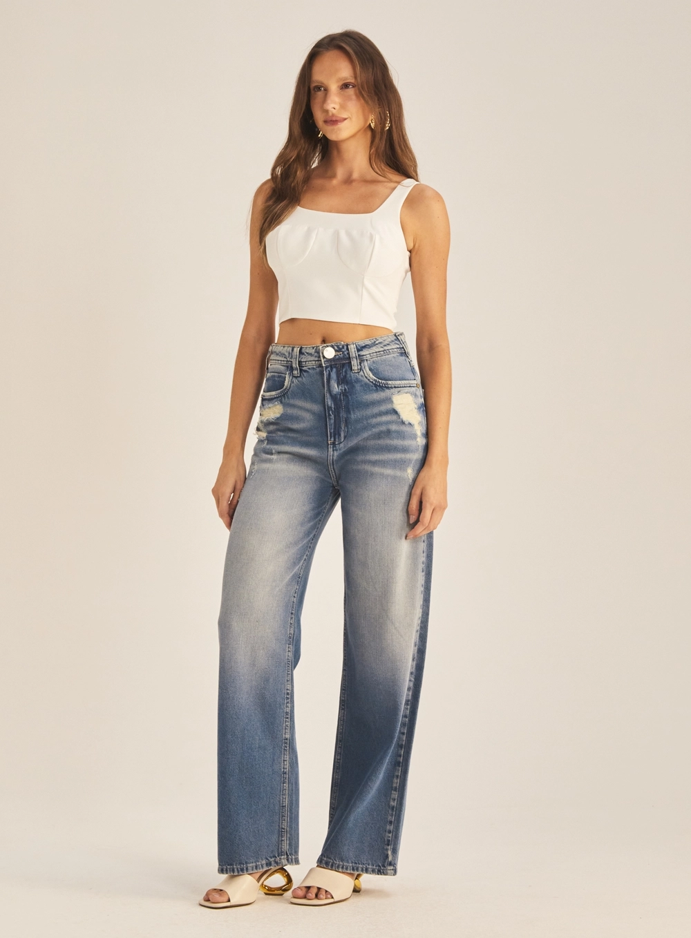 Regata Feminina Slim Com Busto Marcado Off Shell 1