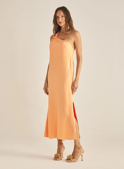 Vestido Comfort Ombro Só Com Alça Dupla