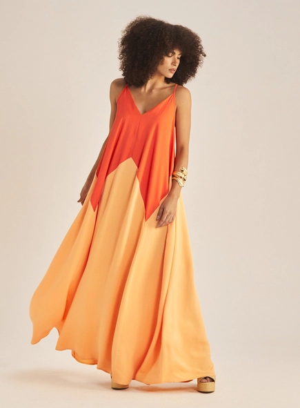Vestido Longo Godê Com Amarração
