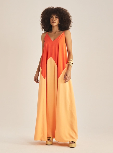 Vestido Longo Godê Com Amarração