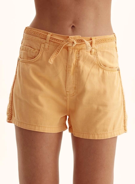 Short Feminino Sarja Com Amarração - Maite