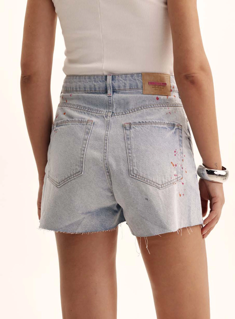 Short Jeans Feminino Barra Desfiada - Anne Índigo 4