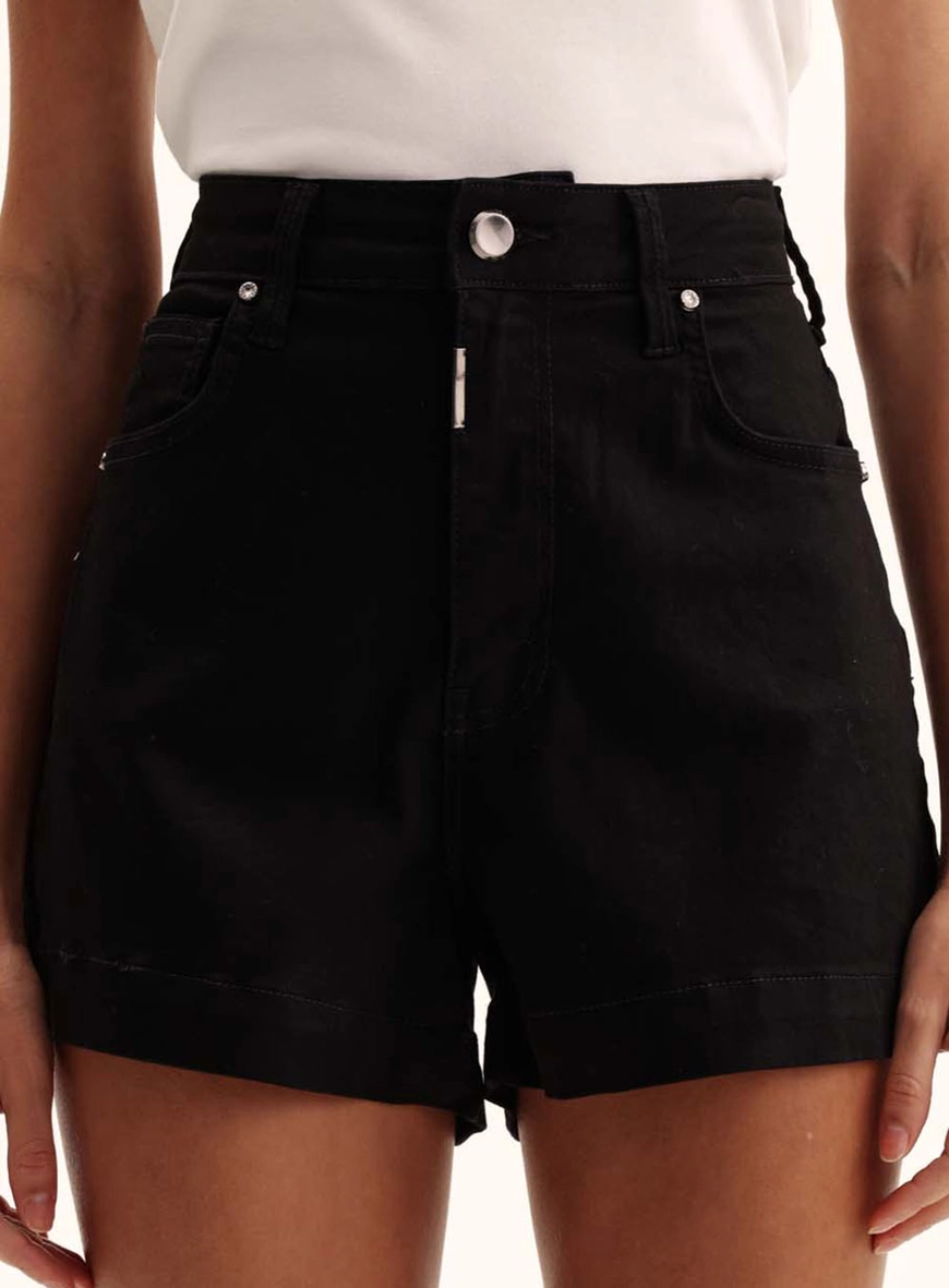 Short Jeans Feminino Ever Black - Karen Indigo Preto 1