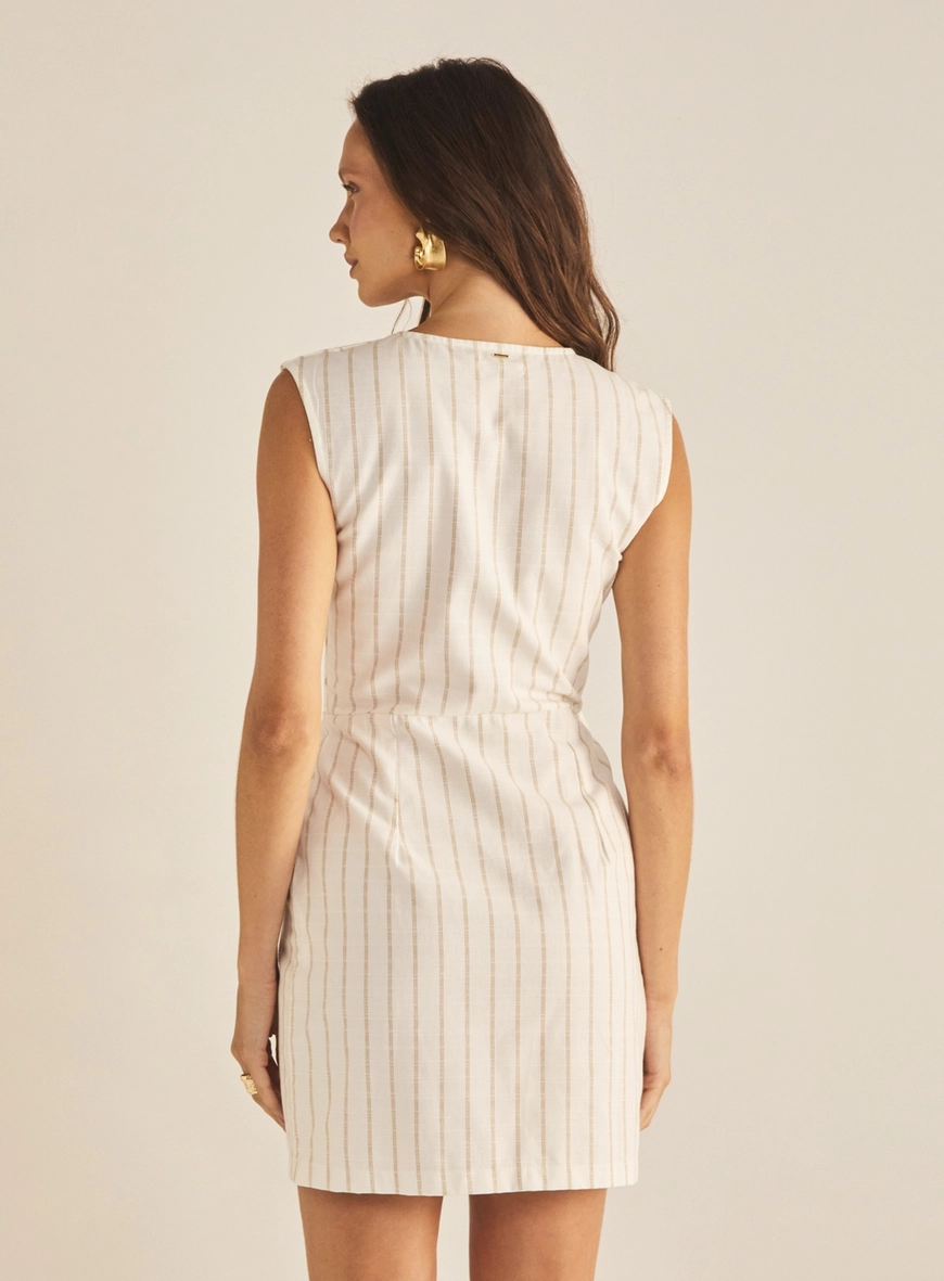 Vestido Comfort Decote V Listrado Estampados 4