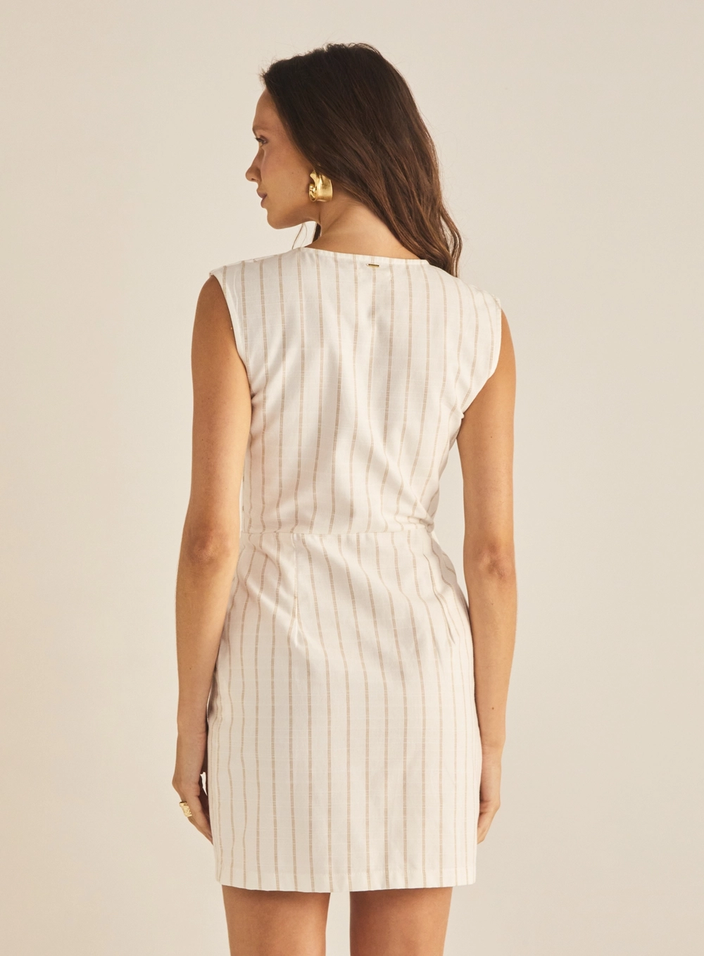 Vestido Comfort Decote V Listrado Estampados 4