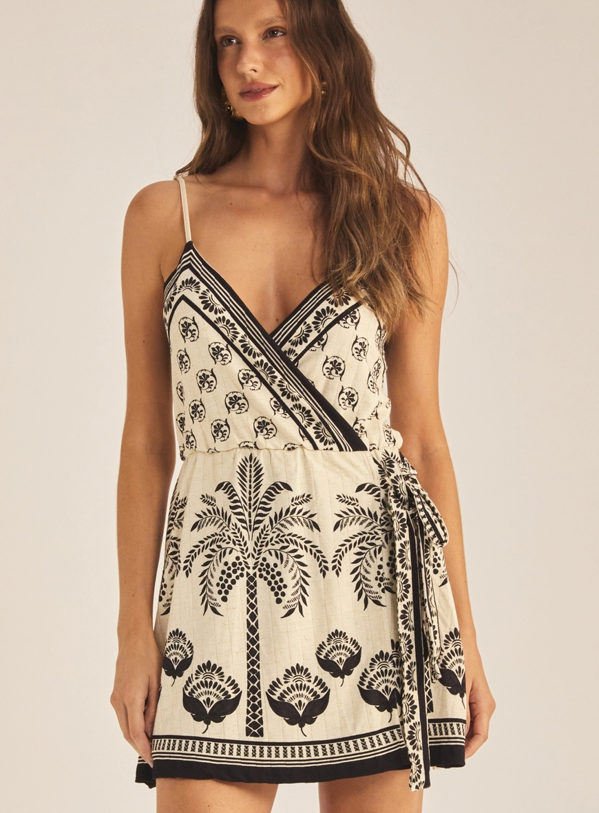 Vestido Comfort Transpassado Estampado Estampados 3